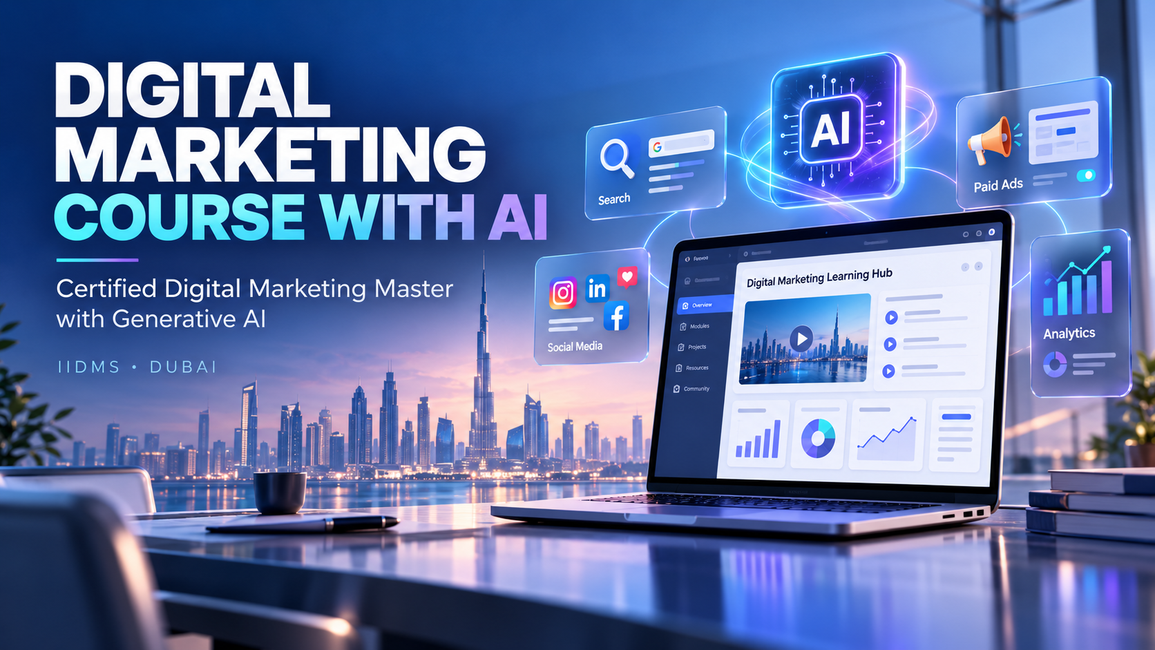 Digital marketing course with AI: Certified Digital Marketing Master with Generative AI at IIDMS Dubai