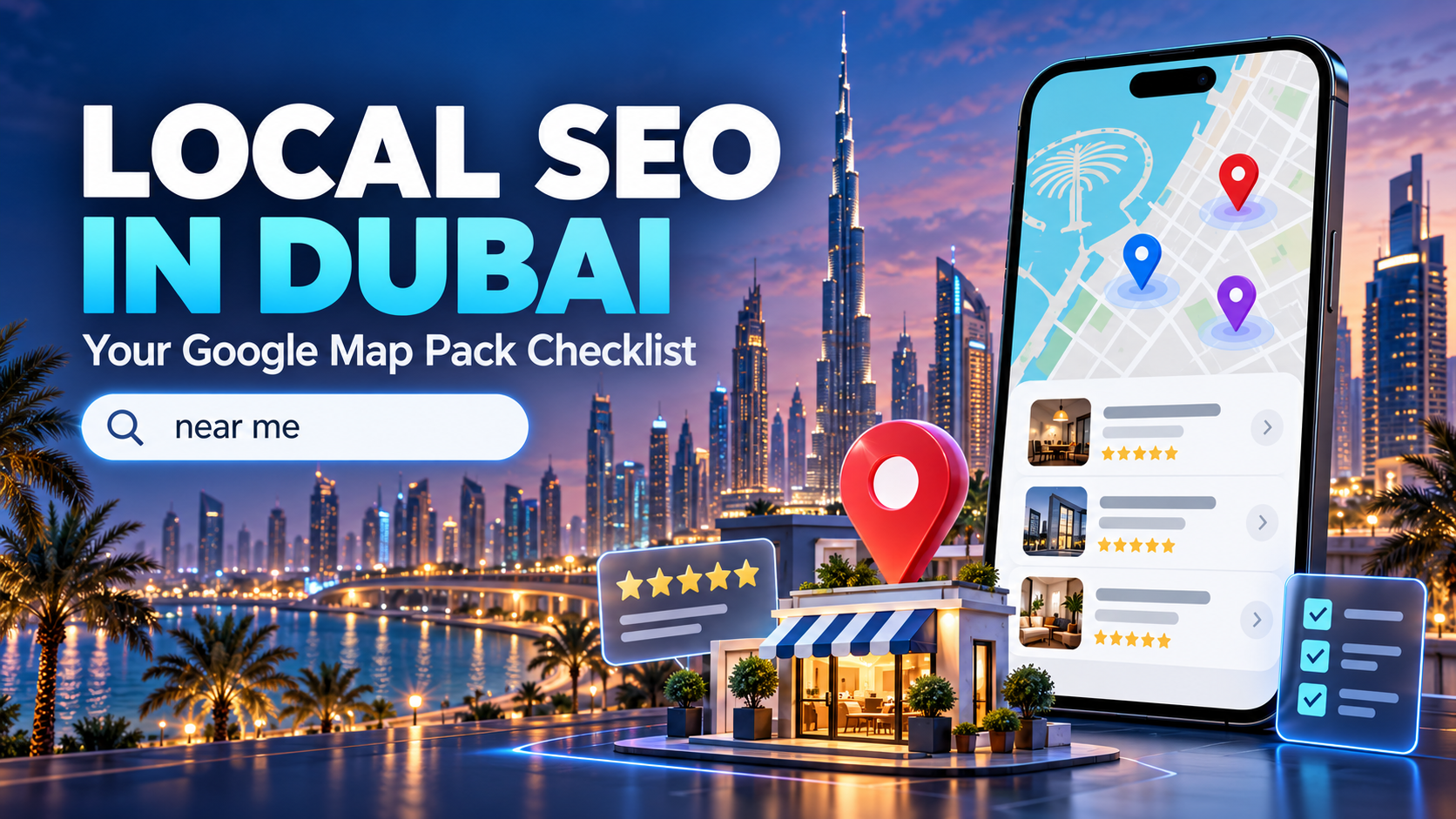 Local SEO in Dubai checklist to rank in Google Maps and near me searches
