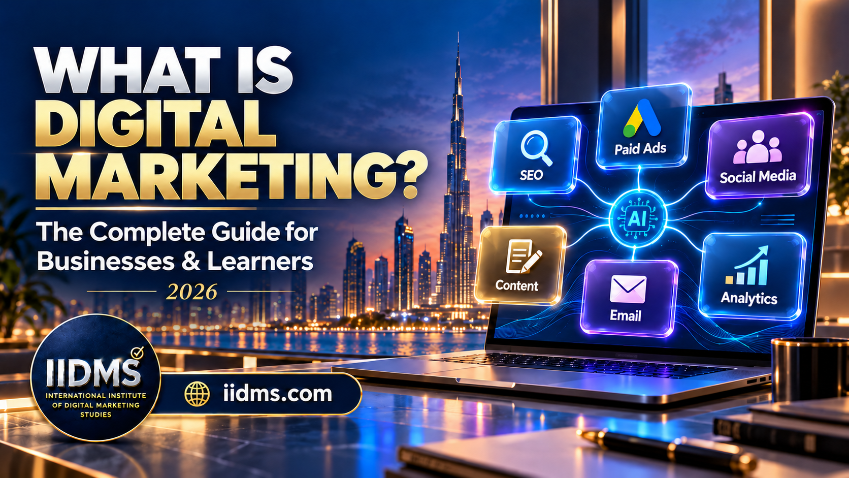 What is digital marketing: the complete guide covering SEO, paid ads, social media, content, email, e-commerce, AI and analytics