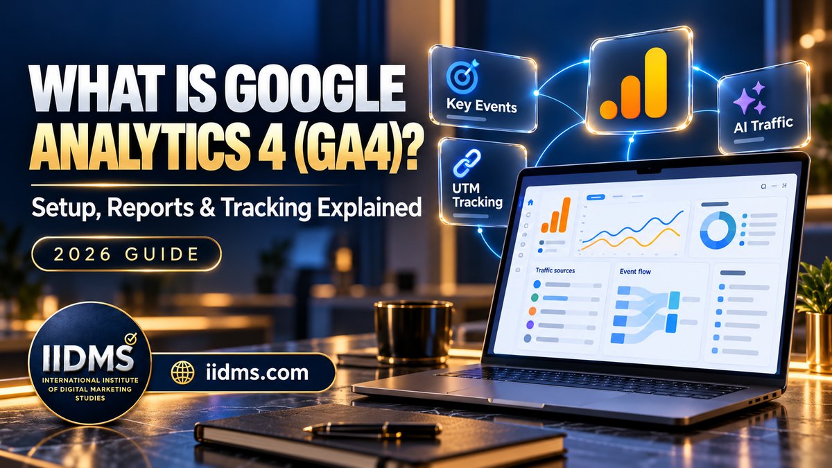 What is Google Analytics 4 (GA4): a 2026 beginner's guide to setup, reports, key events and UTM tracking